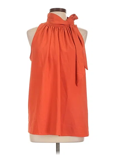 Pre-owned Ann Taylor Factory Sleeveless Blouse In Orange