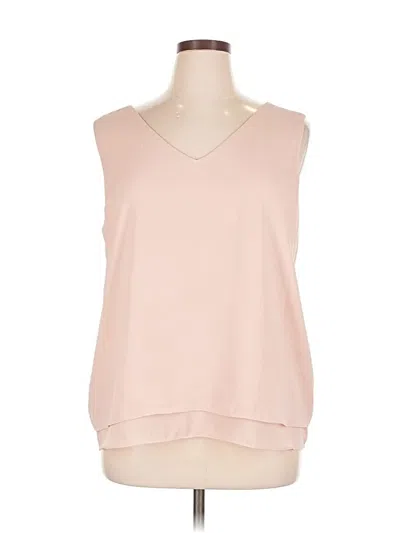Pre-owned Ann Taylor Factory Sleeveless Blouse In Pink