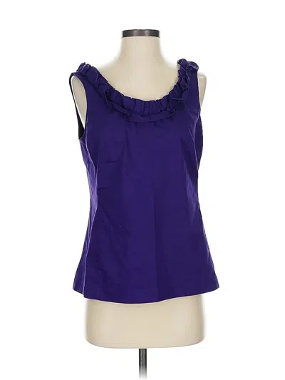Pre-owned Ann Taylor Factory Sleeveless Blouse In Purple