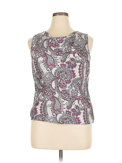 Pre-owned Ann Taylor Factory Sleeveless Blouse In Purple