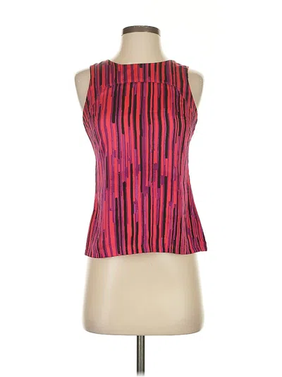 Pre-owned Ann Taylor Factory Sleeveless Blouse In Red