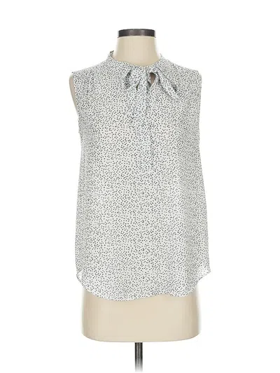 Pre-owned Ann Taylor Factory Sleeveless Blouse In Silver