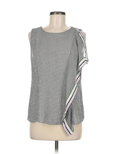Pre-owned Ann Taylor Factory Sleeveless Blouse In Silver