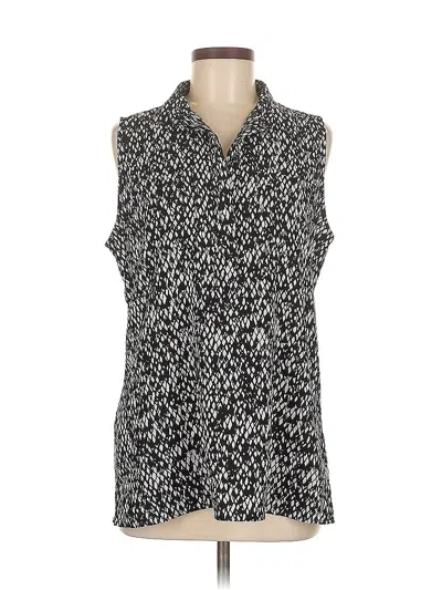 Pre-owned Ann Taylor Factory Sleeveless Blouse In Silver