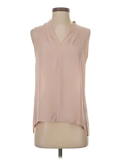 Pre-owned Ann Taylor Factory Sleeveless Blouse In Tan