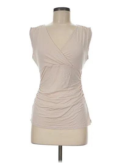 Pre-owned Ann Taylor Factory Sleeveless Blouse In Tan