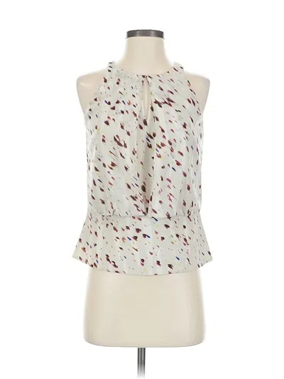 Pre-owned Ann Taylor Factory Sleeveless Blouse In White