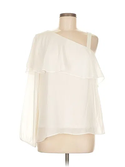 Pre-owned Ann Taylor Factory Sleeveless Blouse In White