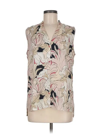 Pre-owned Ann Taylor Factory Sleeveless Blouse In White