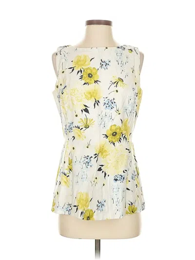Pre-owned Ann Taylor Factory Sleeveless Blouse In Yellow