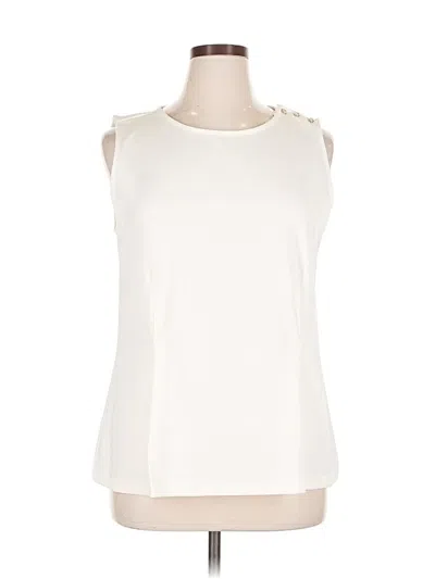 Ann Taylor Factory Sleeveless T-shirt In White