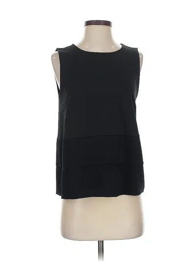 Pre-owned Ann Taylor Factory Sleeveless Top Black Boatneck Tops