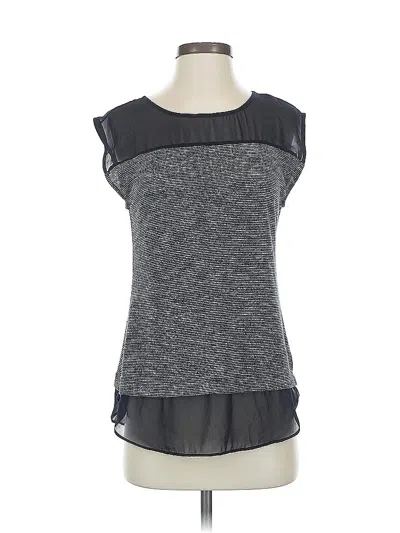 Pre-owned Ann Taylor Factory Sleeveless Top Gray Scoop Neck Tops