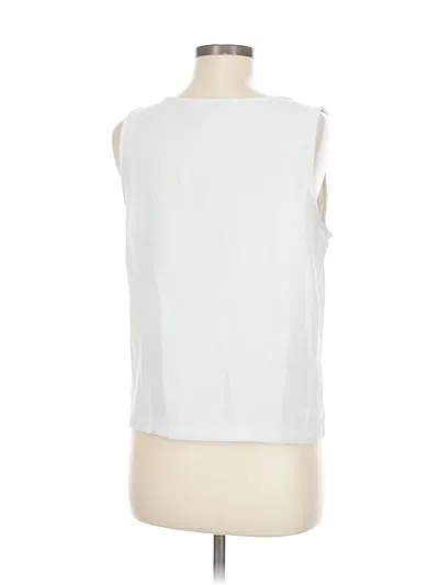 Pre-owned Ann Taylor Factory Sleeveless Top White Boatneck Tops