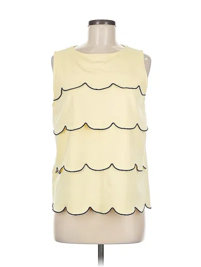 Pre-owned Ann Taylor Factory Sleeveless Top Yellow Boatneck Tops