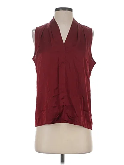 Ann Taylor Factory Sleeveless T-shirt In Burgundy