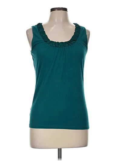 Pre-owned Ann Taylor Factory Sleeveless T-shirt In Teal