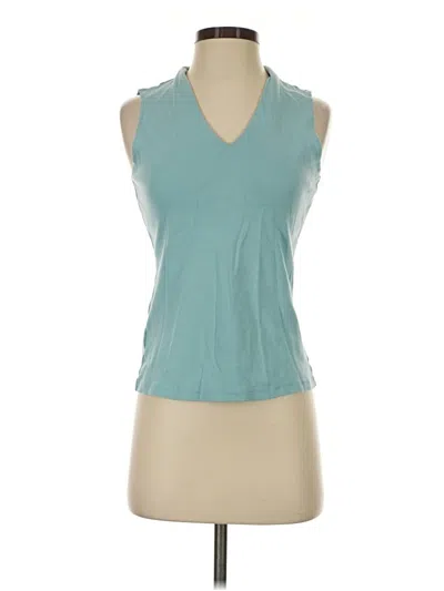 Pre-owned Ann Taylor Factory Sleeveless T-shirt In Teal