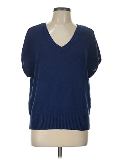 Pre-owned Ann Taylor Factory Sweater Vest In Blue