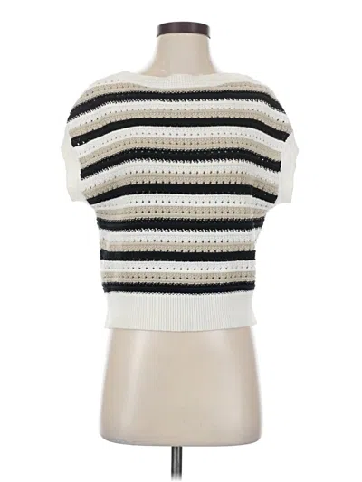 Pre-owned Ann Taylor Factory Sweater Vest In White
