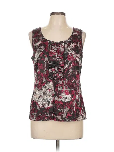 Pre-owned Ann Taylor Factory Tank Top Burgundy Strapless Neckline Tops