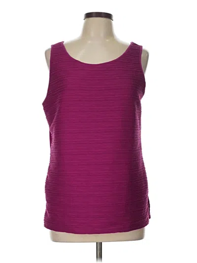 Pre-owned Ann Taylor Factory Tank Top Purple Strapless Neckline Tops