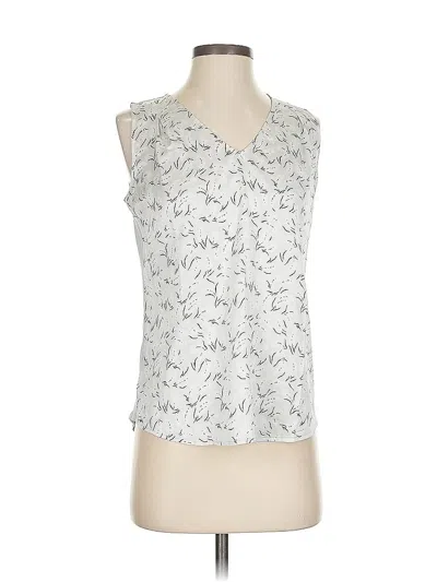Pre-owned Ann Taylor Factory Tank Top Silver V-neck Tops