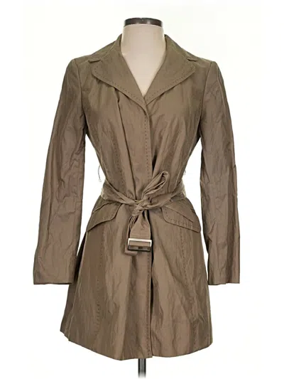 Pre-owned Ann Taylor Factory Trenchcoat In Tan