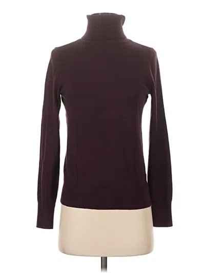 Pre-owned Ann Taylor Factory Turtleneck Sweater In Burgundy