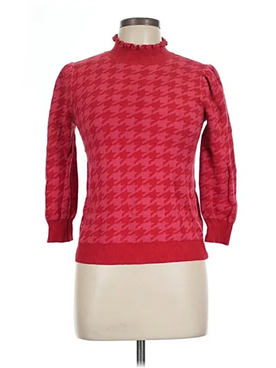Pre-owned Ann Taylor Factory Turtleneck Sweater In Red