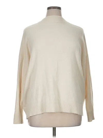 Pre-owned Ann Taylor Factory Turtleneck Sweater In White