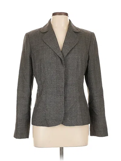 Pre-owned Ann Taylor Factory Wool Blazer Jacket In Gray