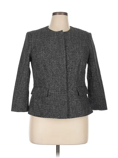 Pre-owned Ann Taylor Factory Wool Blazer Jacket In Gray