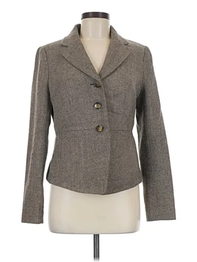 Pre-owned Ann Taylor Factory Wool Blazer Jacket In Gray