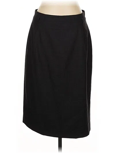 Pre-owned Ann Taylor Factory Wool Skirt In Black