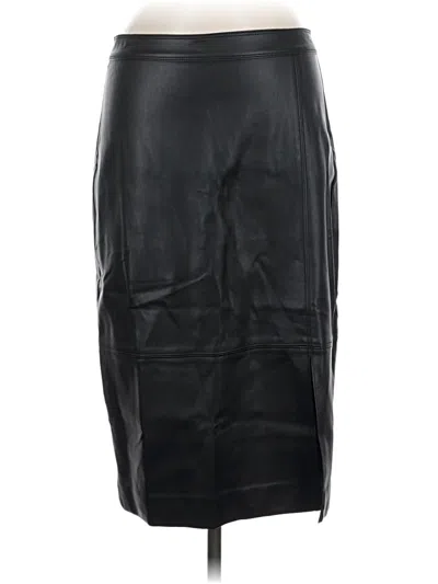 Ann Taylor Faux Leather Skirt In Black