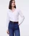Ann Taylor Fitted Button Down Shirt In White
