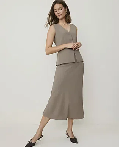 Ann Taylor Flare Maxi Skirt In Pebble Path