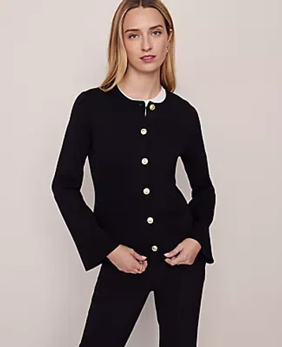 Ann Taylor Flare Sleeve Cardigan In Black