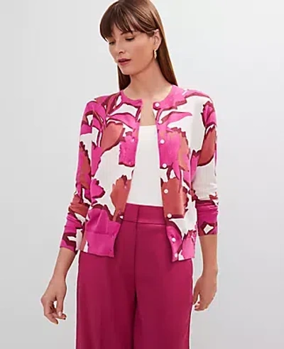Ann Taylor Floral Ann Cardigan