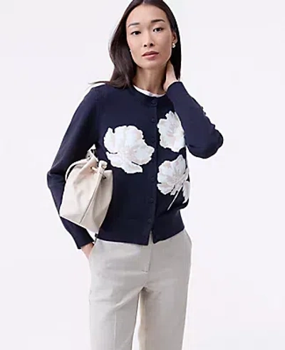 Ann Taylor Floral Ann Cardigan