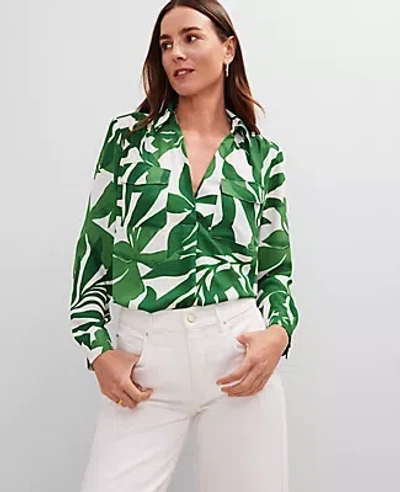 Ann Taylor Floral Camp Shirt