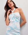 Ann Taylor Floral Halter Sheath Dress