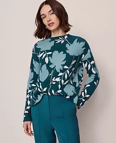 Ann Taylor Floral Jacquard Sweater
