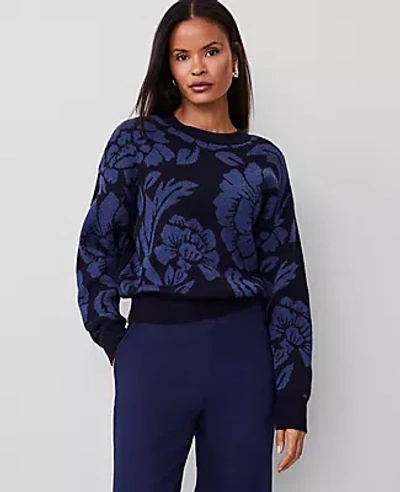 Ann Taylor Floral Jacquard Sweater In Colorway 1