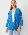 Ann Taylor Floral Kimono In Santorini