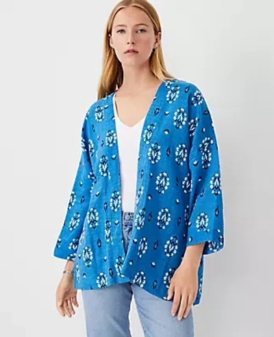 Ann Taylor Floral Kimono In Santorini