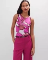 Ann Taylor Floral Knit Shell Top