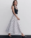Ann Taylor Floral Lace Full Skirt In White