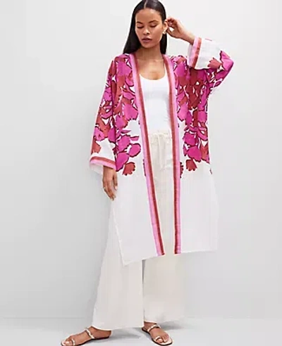 Ann Taylor Floral Long Kimono
